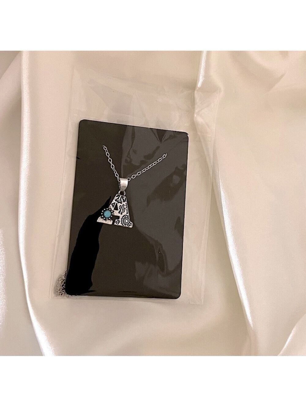 Turquoise A Initial Necklace